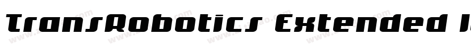 TransRobotics Extended Italic字体转换